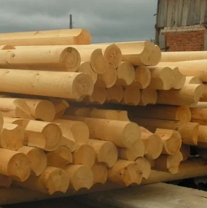 Фото №0 Оцилиндрованное бревно с запилами по проекту (с чашками) диаметром 260 мм