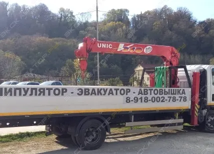 Фото №1 Аренда крана-манипулятора (КМУ) Unic UR-V340, Сочи