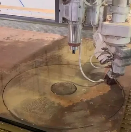 Фото №0 Гидроабразивная резка толстого металла