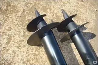 Фото №0 Винтовые сваи лопастные (бюджетные) с оголовком d108 3м