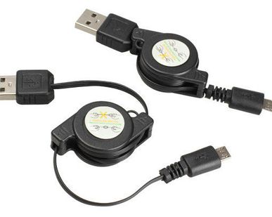 фото Кабель microUSB - USB со втягивающимся шнуром