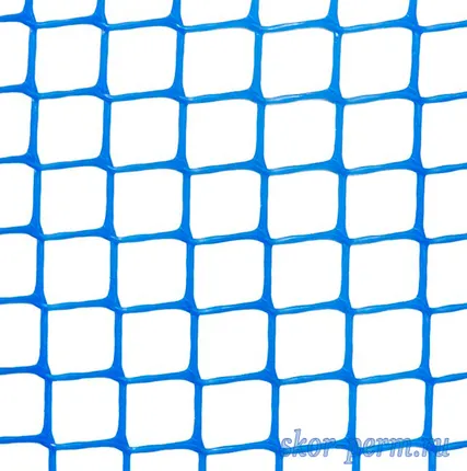 Фото №0 Сетка пластиковая, ячейка 15х15 мм квадрат, 1,0х20 м (20 м2), синяя
