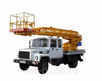 фото Автоподъемник телескопический АП-18 на шасси ГАЗ 3309 (5местная кабина)