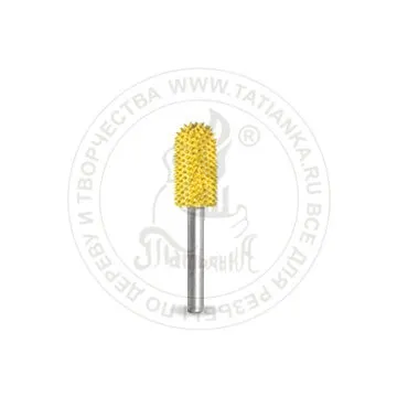 Фото №0 18BN14-40 - Закругленное окончание, Ø хвостовика 3,2мм, Ø фрезы 6,35мм, L фрезы 12,7мм (fine/желт)