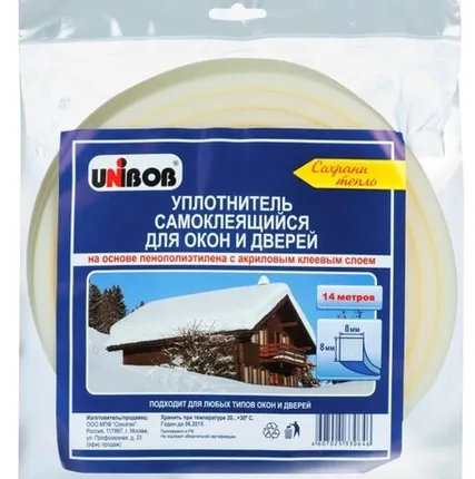 Фото №0 Уплотнитель UNIBOB Уплотнитель акриловый UNIBOB 8мм*14м 09277