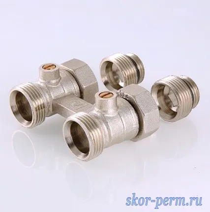 Фото №1 Узел нижнего подключения радиатора Н-образный 1/2х100% VALTEC