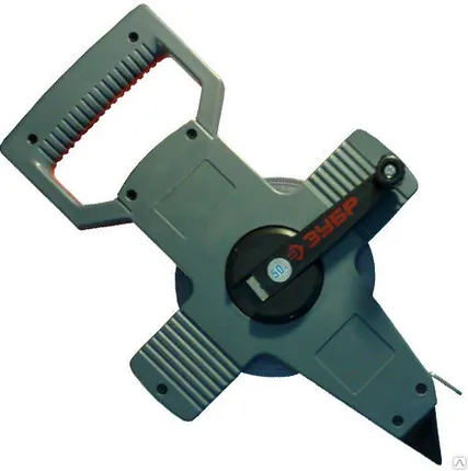 Фото №0 Мерная лента ЗУБР геодезийная, стальное полотно с защитным покрытием, 50мх1