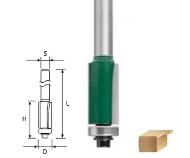 фото Фреза "FIT" для выборки заподлицо с нижним подшипником DxHxL=16х50х100.5мм хвостовик 12 3604-125016