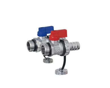 фото Пара дренажных кранов 1/2" н.р. (Ду 15) для шланга Ø 12 мм TIM