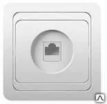 фото Розетка телеф.1-м СП "W59" 1А бел. RSI-152T-18 (РСИ-152Т-18)