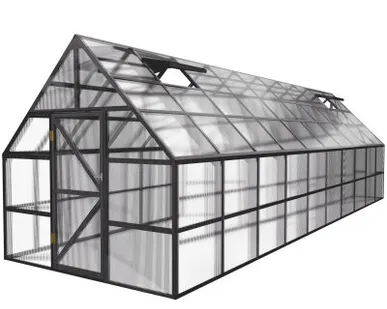 фото Теплица английская ЧЕЛСИ 3х10 м, цвет Серый графит (RAL 7024)