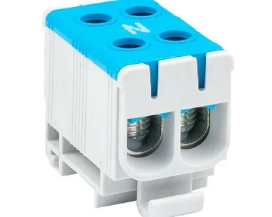 фото Клемма силовая вводная двойная КСВ 16-50кв.мм син. EKF plc-kvs2-16-50-blue