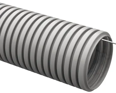 фото IEK ELASTA Труба гофр. тяжелая ПВХ d=32мм с зондом (25м) IEK