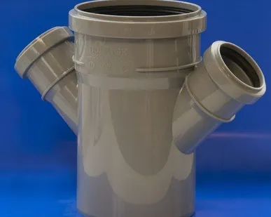 фото 110/110/50Крестовина  угол 87,5 прав двухпл. серый ф 110 мм