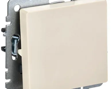 фото Выключатель 1-кл. СП BRITE ВС10-1-4-БрКр 10А самовозвратн. беж. IEK BR-V14-0-10-K10