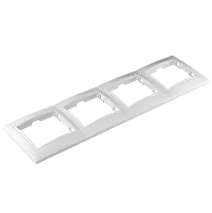 Фото №0 Рамка 4-м СП Севиль горизонт. бел. UNIVersal С0046