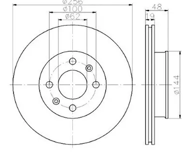 фото Patron Диск тормозной передний (к т 2 ед) 256мм Getz (ABS) ор 517121C050 Patron PBD4409