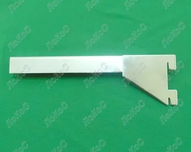 фото Полкодержатель для стеклянных полок, Г-образный (пара) L=200мм, хром