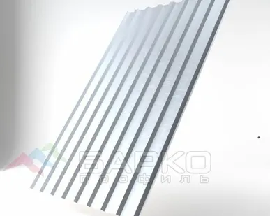 фото Профлист НС-20 - 1150 мм (1100 мм) 00000322/55 Оцинкованная поверхность Сталь оцинкованная 0.55