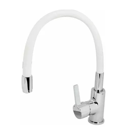 Фото №0 Смеситель Esko Coral CL 519 W для кухни с R-изливом, белый