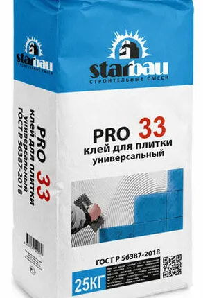 Фото №0 Клей для плитки универсальный Starbau PRO 33