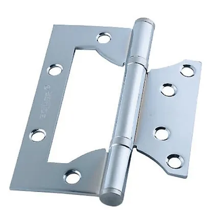 Фото №0 Петля дверная накладная 4" SOLLER хром (сталь 100*75*2,5) бабочка без врезки Эконом