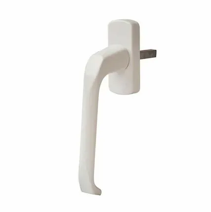 Фото №0 Ручка оконная алюминиевая "HERMO" штифт 35 мм, 2 винта, белая