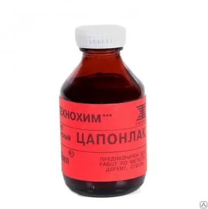 Фото №0 Лак цапон (30мл) красный