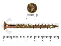 фото Саморезы Конструкционные, потай Torx, желтый цинк 6.0х 70 мм КРЕП-КОМП (200 шт)