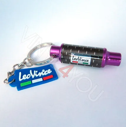 Фото №0 Брелок Выхлопная труба LeoVince фиолетовая