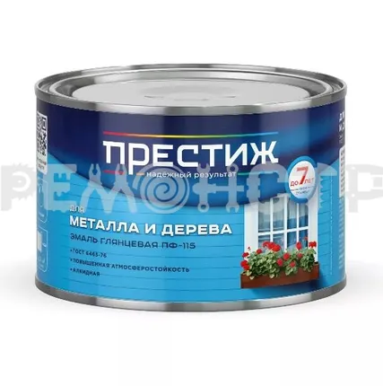 Фото №0 Эмаль ПФ-115  0,4кг зеленая ПРЕСТИЖ (28/1400) П