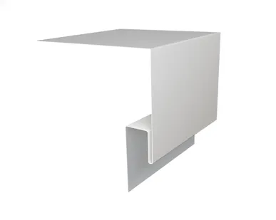 фото Планка околооконная сложная 250х75х18 (j-фаска) 0,45 PE с пленкой RAL 9003 сигнальный белый