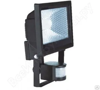 Фото №0 Прожектор светодиод. черный с датчиком движения