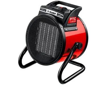 фото ЗУБР Электрическая тепловая пушка 3 кВт, площадь обогрева, до 35 м² ТПК-3Р