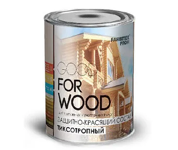 фото Защитно-красящий состав для древесины тиксотропный Good for wood