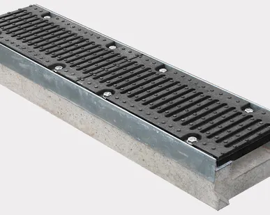 фото Лоток водоотводный BetoMAX ЛВ–16.25.10-Б бетонный с решёткой щелевой ВЧ клЕ
