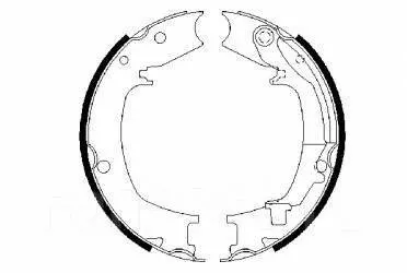 фото Parts mall Колодки стояночного тормоза Santa FE Classic/Tucson/Sportage 4WD ор 583502EA10 PMC PLB023