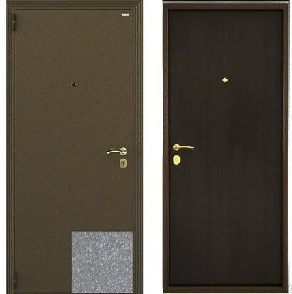 Фото №0 Стальная дверь Гардиан Фактор К серый/темный венге левая замок Г1201 + отве