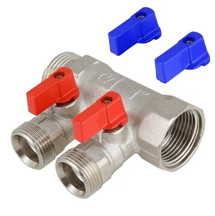 Фото №0 Коллектор с отсекающ кран 1"х3/4"евроконус - 3 вых Valtec