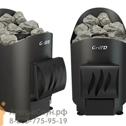 Фото №1 Печь для бани Grill D Aurora Mini short (чёрная, без выноса)