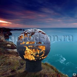 фото Уличный очаг для костра «Древняя карта мореплавателя», Диаметр 825 мм. с об