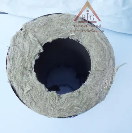 Фото №2 Труба сэндвич D115/215 мм L = 0,75 м (нерж. 0,5/0,5 мм AISI 304 внутри)