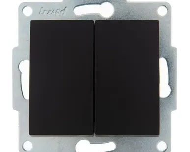 фото Механизм выключателя 2-кл. 1п СП Karina 10А IP20 черн. бархат LEZARD 707-4288-101