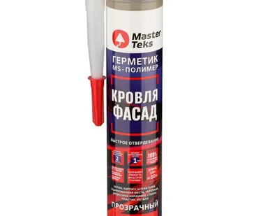 фото Герметик MasterTeks PM полимер д/кровли и фасада прозрач 280 мл 9613142