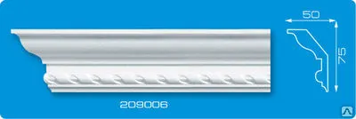 Фото №0 Плинтус потолочный инжекц. 2м. 209006 /30 /Лагом