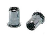 фото Заклепка с внутренней резьбой цилиндрический бортик, Белый цинк м8х1,25х18 (350шт) KENNER - SRC