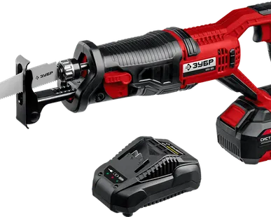 фото ЗУБР 18В, 1 АКБ (4Ач), в коробке, пила сабельная. СПЛ-185-41