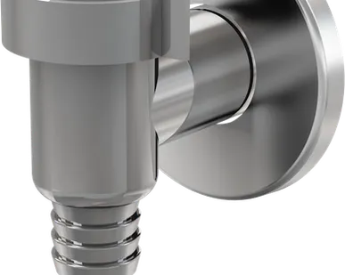 фото Сифон для бытовой техники наружный AlcaPlast хром APS1