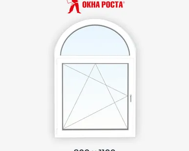 фото Арочное пластиковое окно №7, 1100X800