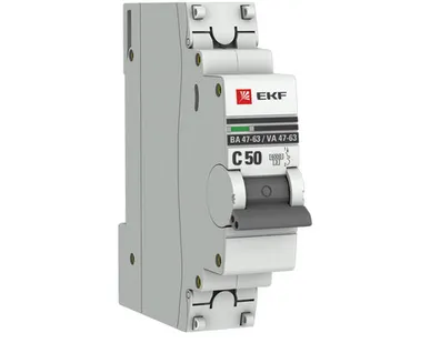 фото EKF Автоматический выключатель 1P 50А (C) 6кА ВА 47-63 EKF PROxima